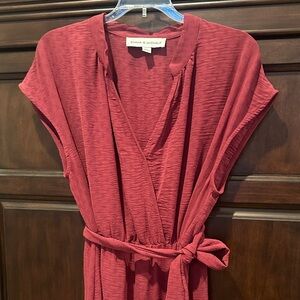 Emma & Michele Burgundy Wrap Dress